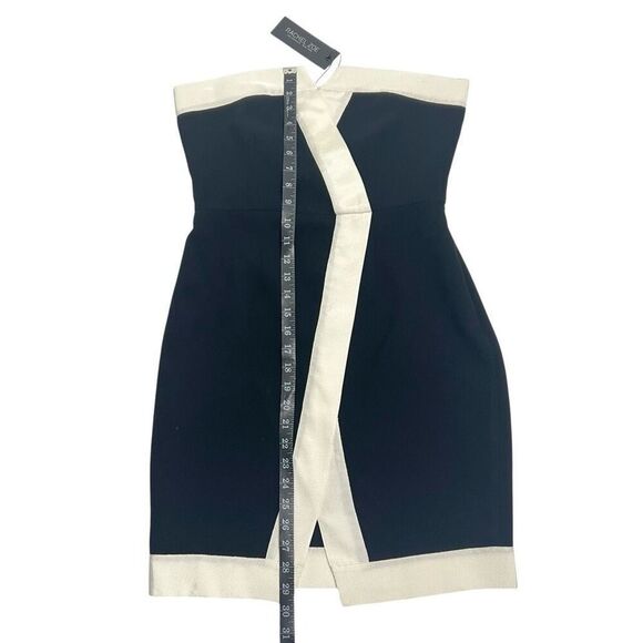 Rachel Zoe Asymmetrical Strapless Dress NWT !!! Black & White Size 6 Small - Picture 9 of 13